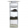 Hängande garderob med 4 hyllor DOMO LIVING, 33 x 33 x H103 cm, Vit Hängande garderob med 4 hyllor DOMO LIVING, 33 x 33 x H103 cm, Vit