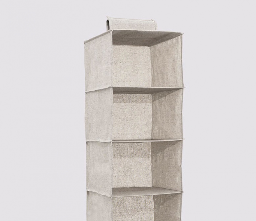 Hängande garderob med 6 hyllor, ORGA HANGING ORGANISER, 30 x 30 x H 120 cm, Beige-grå i gruppen Förvaring / Garderobsförvaring hos SmartaSaker.se (41277)