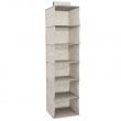 Hängande garderob med 6 hyllor, ORGA HANGING ORGANISER, 30 x 30 x H 120 cm, Beige-grå Hängande garderob med 6 hyllor, ORGA HANGING ORGANISER, 30 x 30 x H 120 cm, Beige-grå