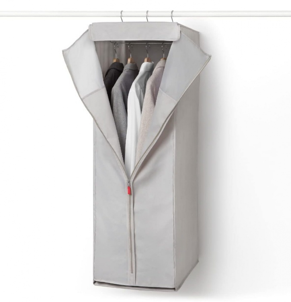 Hängande garderob, med klädstång, PREMIUM HANGING WARDROBE, 50 x 40 x H 125 cm, Ljusgrå i gruppen Förvaring / Garderobsförvaring hos SmartaSaker.se (41278)