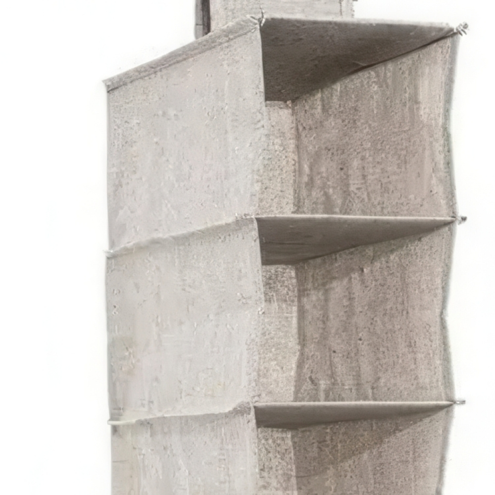 Hängande garderob. Smal, 10 hyllor, ORGA SHOE ORGANISER, 15 x 30 x H 120 cm, Beige-grå i gruppen Förvaring / Garderobsförvaring / Galgar och hängare hos SmartaSaker.se (41279)