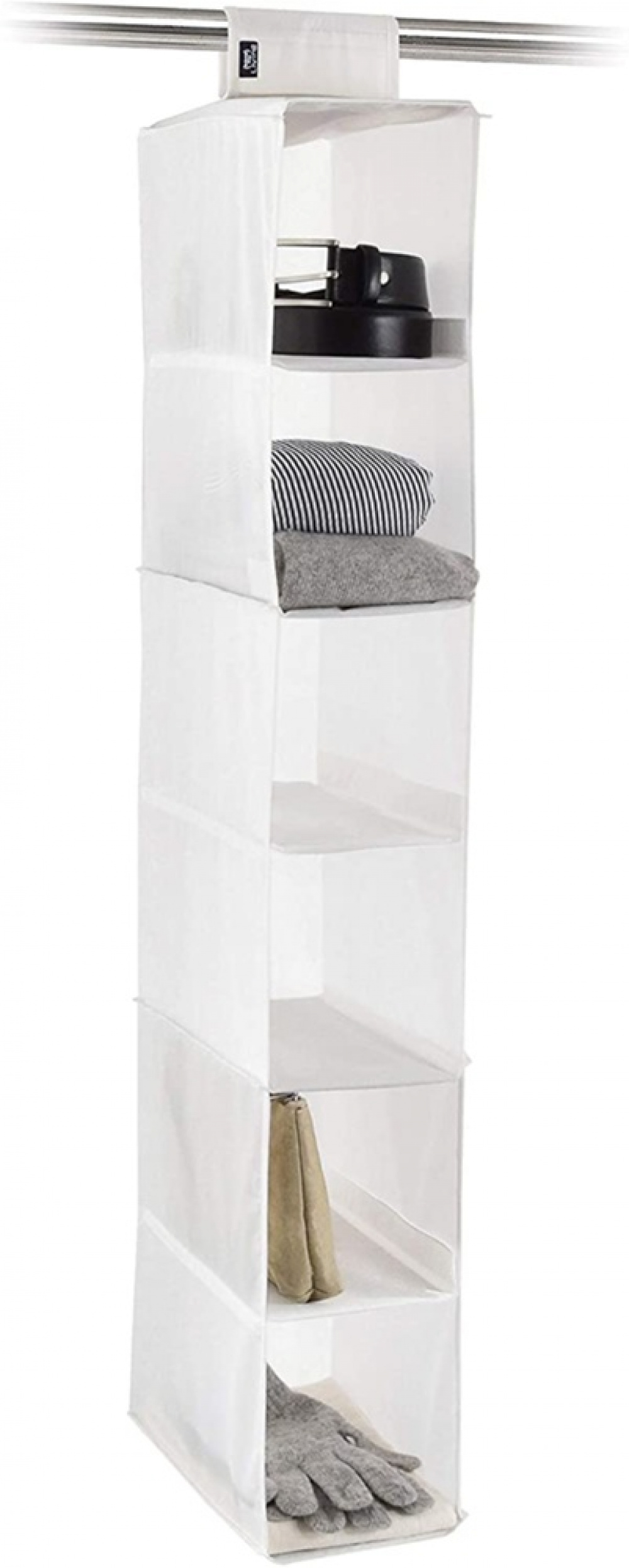 Hängande garderob. Smal, 3 till 6 hyllor, PORTATUTTO, 16 x 33 x H 103 cm, Vit i gruppen Förvaring / Sovrumsförvaring / Klädställningar hos SmartaSaker.se (41280)