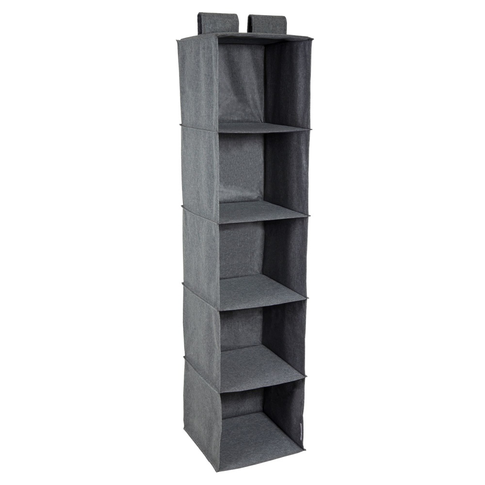Hängande Hyllor, 5 fack, BIGSO HANGING CLOSET, 30 x 30 x H 133,5 cm, Grå i gruppen Förvaring / Garderobsförvaring hos SmartaSaker.se (41281)