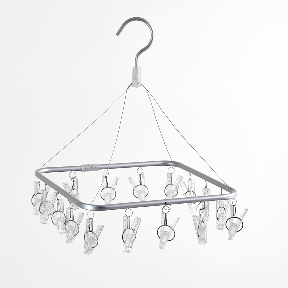 Hängande liten torkställning, TENDERO CON PINZAS, 28,5 x 28 cm, Aluminium i gruppen Förvaring / Tvätt och tork / Torkställningar hos SmartaSaker.se (41285)