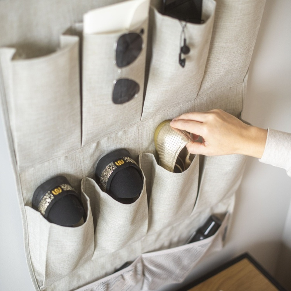 Hängande Skoförvaring, 14 fack, BIGSO POCKET ORGANIZER, 52 x H 124 cm i gruppen Förvaring / Garderobsförvaring / Skoförvaring hos SmartaSaker.se (41286)