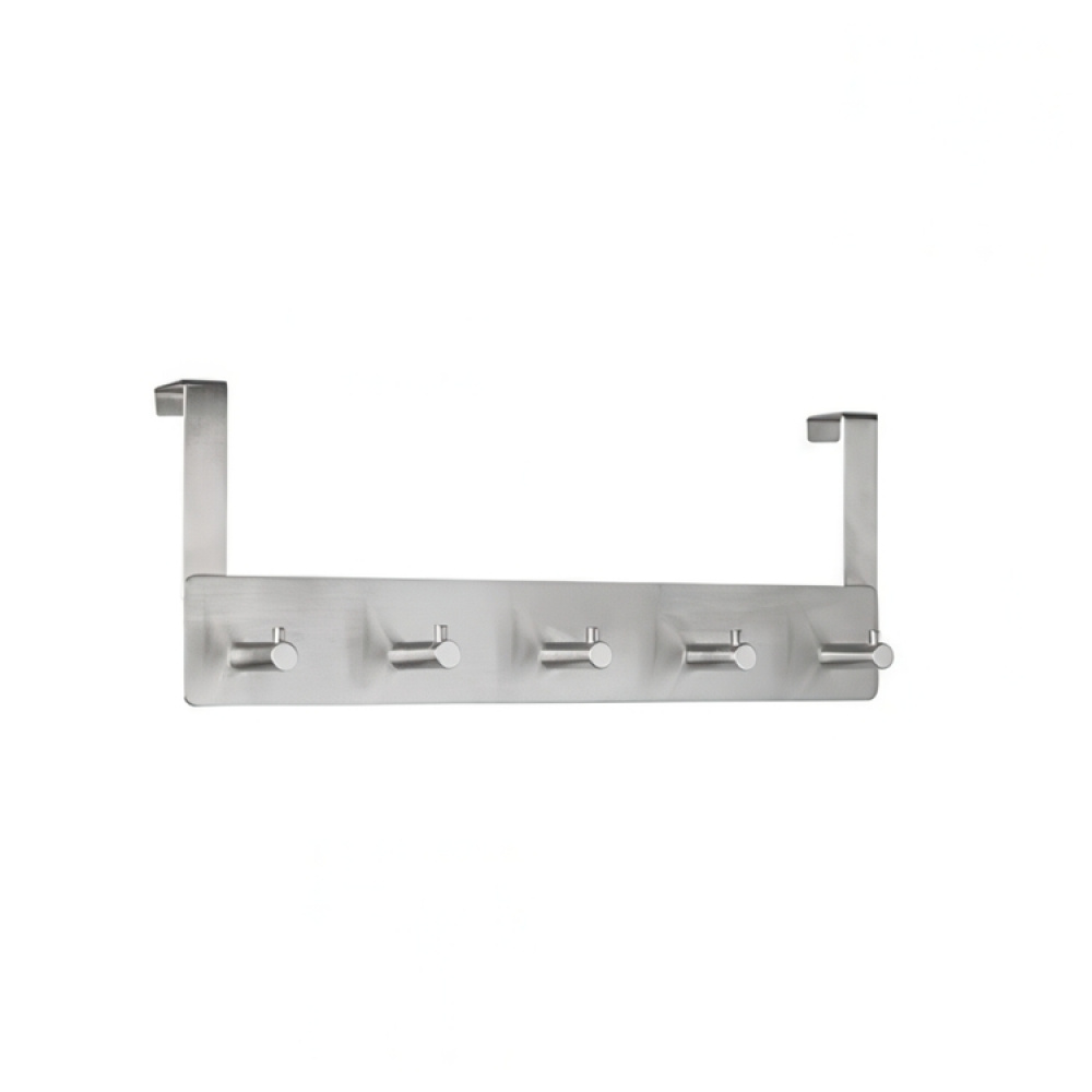 Hängare för garderobsdörr, ALBERT, 5 krokar, Rostfritt stål i gruppen Förvaring / Sovrumsförvaring / Dörrkrokar hos SmartaSaker.se (41291)