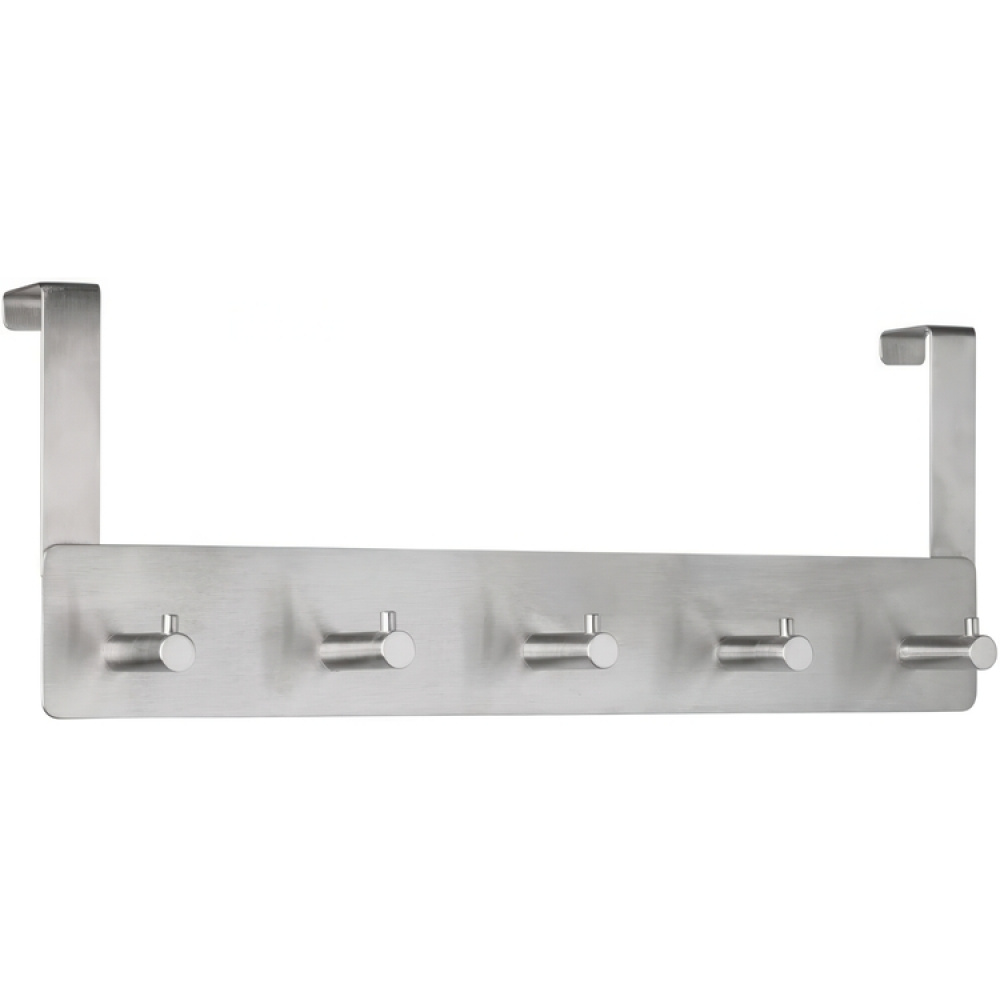 Hängare för garderobsdörr, ALBERT, 5 krokar, Rostfritt stål i gruppen Förvaring / Sovrumsförvaring / Dörrkrokar hos SmartaSaker.se (41291)