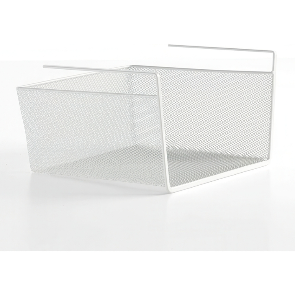 Hängkorg för hylla, extrahylla, CESTA COLGANTE MESH, 30 x 25 x H 15 cm, Vit i gruppen Förvaring / Köksförvaring / Organisera köksskåp / Under hyllan-förvaring hos SmartaSaker.se (41311)