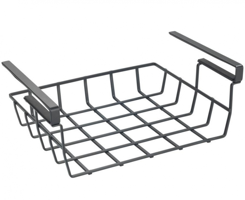 Hängkorg för hylla, PREMIUM UNDER SHELF BASKET, 34 x 25 x H 13 cm, Svart i gruppen Förvaring / Köksförvaring / Organisera köksskåp / Under hyllan-förvaring hos SmartaSaker.se (41313)