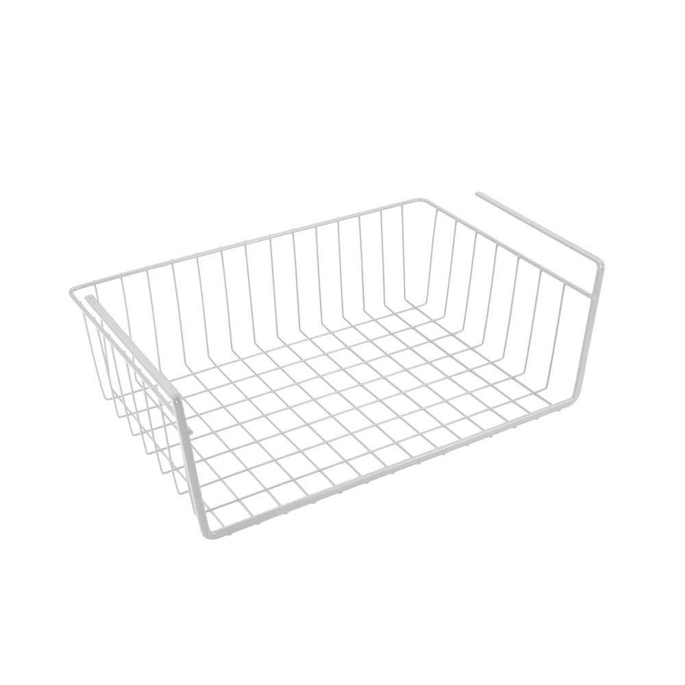 Hängkorg i metall, BABATEX LARGE, 40 x 26 x H 14 cm, Vit i gruppen Förvaring / Köksförvaring / Organisera köksskåp / Under hyllan-förvaring hos SmartaSaker.se (41314)