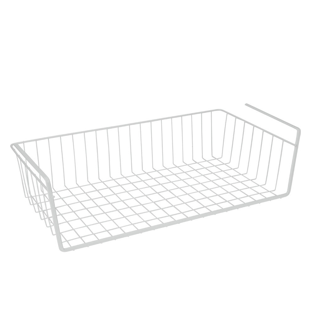 Hängkorg i metall, BABATEX XL, 50 x 26 x H 14 cm, Vit i gruppen Förvaring / Köksförvaring / Organisera köksskåp / Under hyllan-förvaring hos SmartaSaker.se (41315)