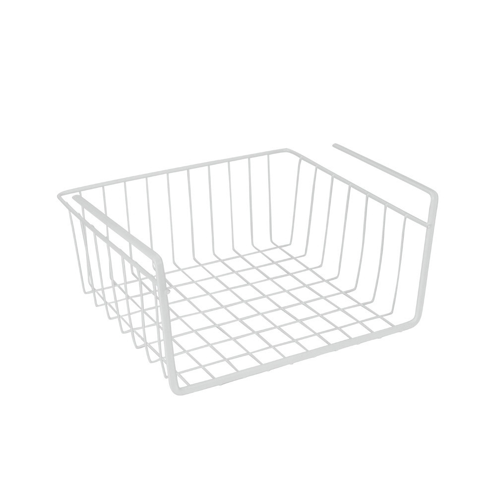 Hängkorg i metall, BABATEX, 30 x 26 x H 14 cm, Vit i gruppen Förvaring / Köksförvaring / Organisera köksskåp / Under hyllan-förvaring hos SmartaSaker.se (41316)