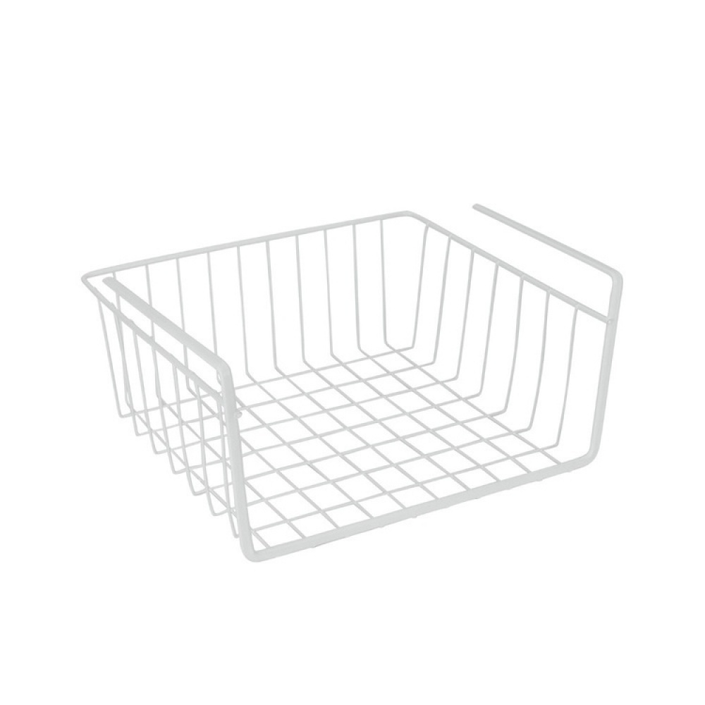 Hängkorg i metall, BABATEX, 30 x 26 x H 14 cm, Vit i gruppen Förvaring / Köksförvaring / Organisera köksskåp / Under hyllan-förvaring hos SmartaSaker.se (41316)