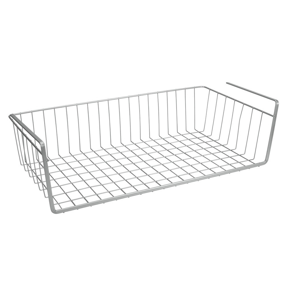 Hängkorg i metall, KANGURO XL, 50 x 26 x H 14 cm, Silver i gruppen Förvaring / Köksförvaring / Organisera köksskåp / Under hyllan-förvaring hos SmartaSaker.se (41318)