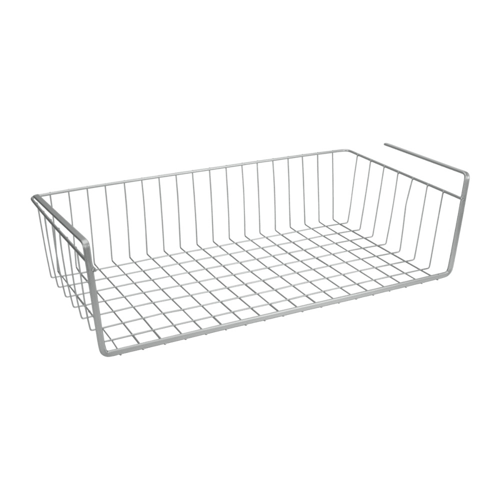 Hängkorg i metall, KANGURO XL, 50 x 26 x H 14 cm, Silver i gruppen Förvaring / Köksförvaring / Organisera köksskåp / Under hyllan-förvaring hos SmartaSaker.se (41318)