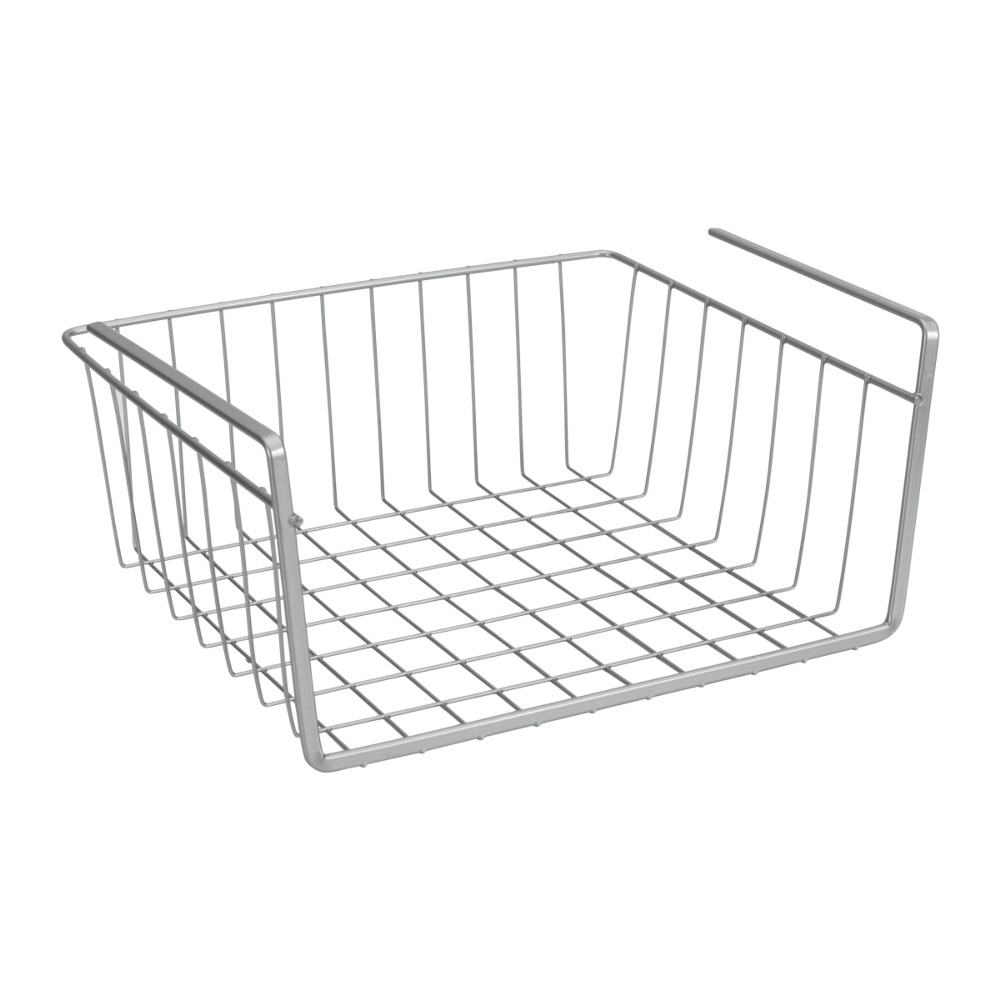 Hängkorg i metall, KANGURO, 30 x 26 x H 14 cm, Silver i gruppen Förvaring / Köksförvaring / Organisera köksskåp / Under hyllan-förvaring hos SmartaSaker.se (41319)