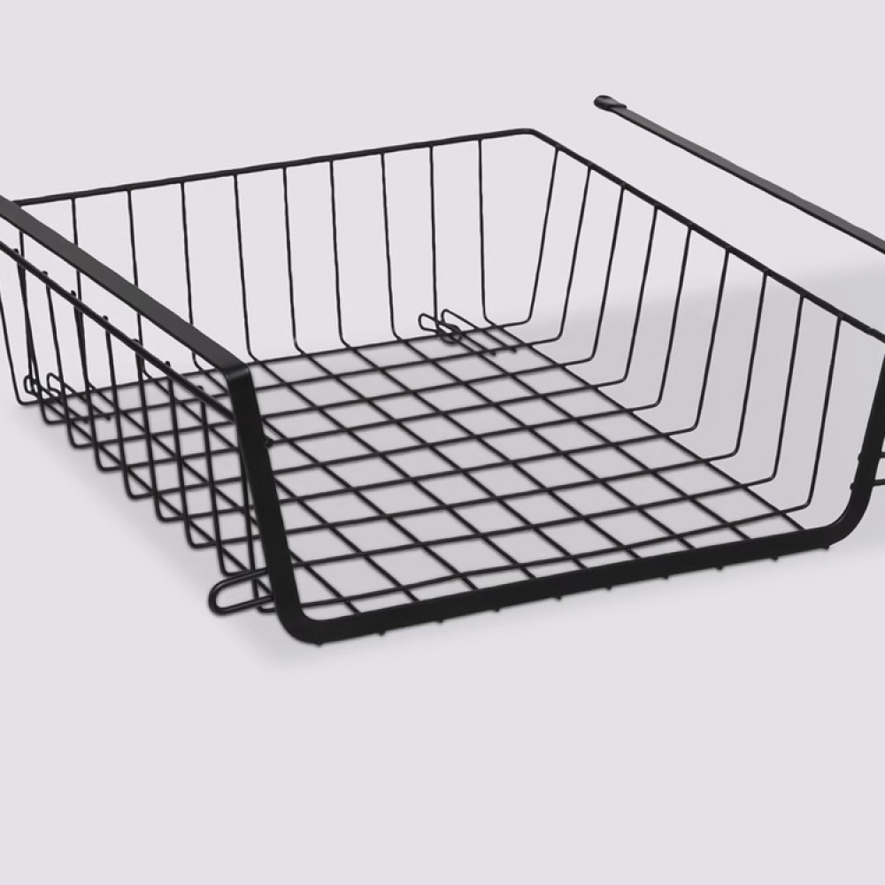 Hängkorg, Stapelbar, ÉTAGÈRE À SUSPENDRE, 31,5 x 31 x H 12 cm, Svart i gruppen Förvaring / Köksförvaring / Organisera köksskåp / Under hyllan-förvaring hos SmartaSaker.se (41322)