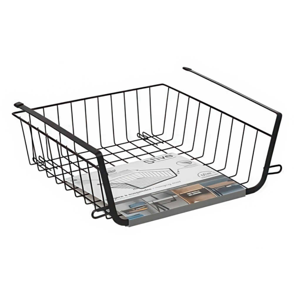 Hängkorg, Stapelbar, ÉTAGÈRE À SUSPENDRE, 31,5 x 31 x H 12 cm, Svart i gruppen Förvaring / Köksförvaring / Organisera köksskåp / Under hyllan-förvaring hos SmartaSaker.se (41322)