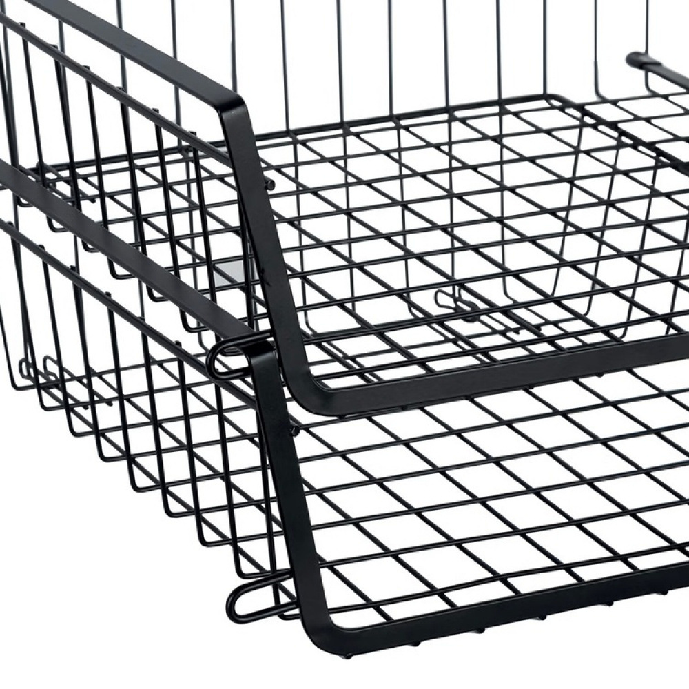 Hängkorg, Stapelbar, Large, ÉTAGÈRE À SUSPENDRE, 51,5 x 30 x H 11,5 cm, Svart i gruppen Förvaring / Köksförvaring / Organisera köksskåp / Under hyllan-förvaring hos SmartaSaker.se (41323)