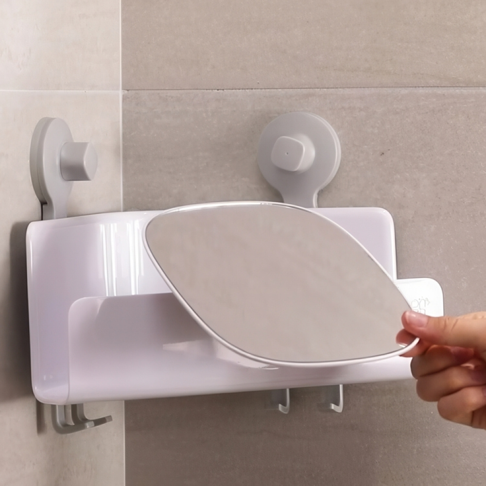 Hörnduschkorg med Spegel, EASY STORE CORNER, 26.5 x 18 x H 22 cm, Joseph Joseph, Vit i gruppen Förvaring / Badrumsförvaring / Bad- och duschkorgar hos SmartaSaker.se (41325)