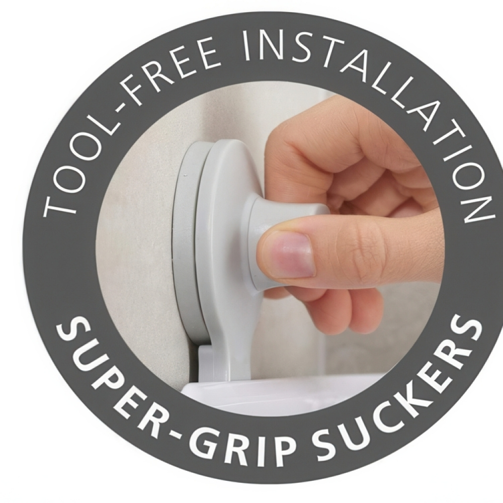 Hörnduschkorg med Spegel, EASY STORE CORNER, 26.5 x 18 x H 22 cm, Joseph Joseph, Vit i gruppen Förvaring / Badrumsförvaring / Bad- och duschkorgar hos SmartaSaker.se (41325)