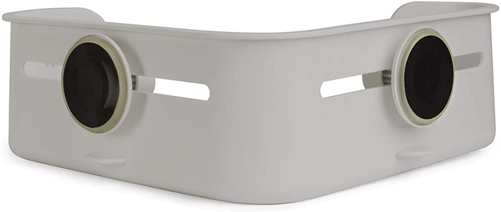 Hörnduschkorg med sugproppar, FLEX GEL-LOCK, 19 x 30 x H 8 cm, Umbra, Grå i gruppen Förvaring / Badrumsförvaring / Bad- och duschkorgar hos SmartaSaker.se (41326)
