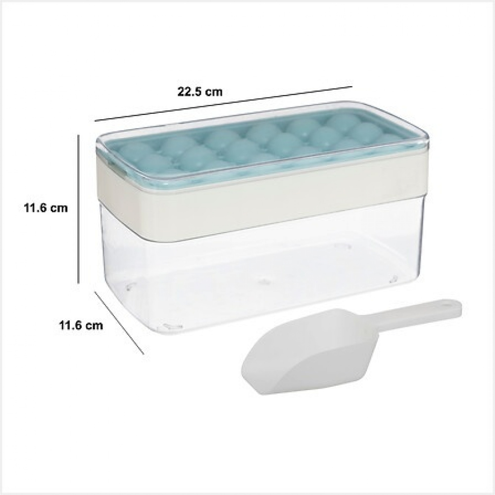Isbricka med Låda och Skopa, ICE CUBE BOX, Transparent / Blå i gruppen Förvaring / Köksförvaring hos SmartaSaker.se (41330)