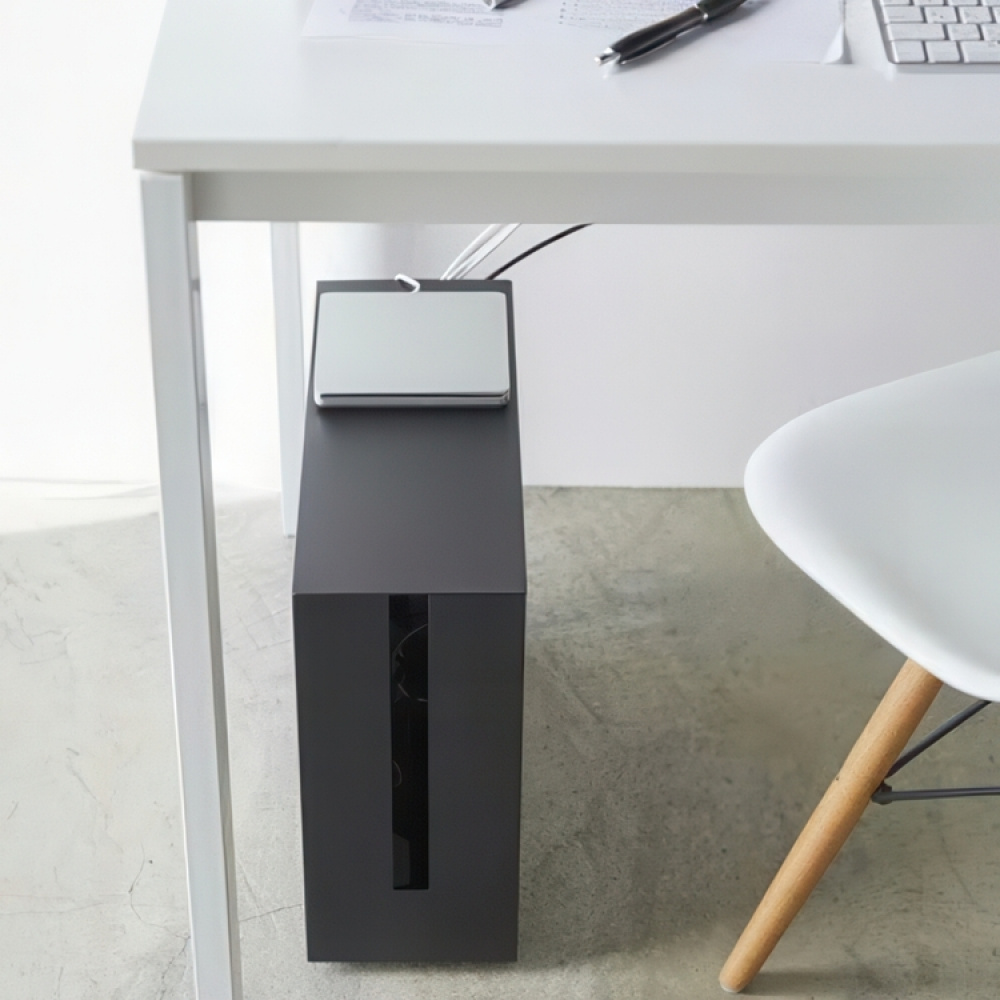 Kabellåda med hjul, TOWER LARGE CABLE BOX, 15 x 40 x H 34,5 cm, Yamazaki i gruppen Förvaring / Förvaringslådor hos SmartaSaker.se (41337)