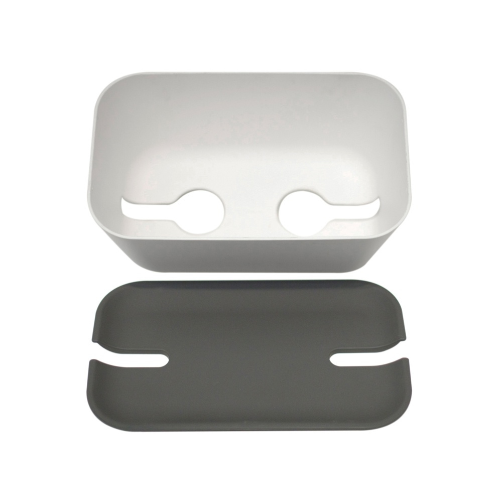Kabelsamlare, BOSIGN MEDIUM CABLE ORGANISER, 30 x 18 x H 13,5 cm, Vit / Grå i gruppen Förvaring / Förvaringslådor hos SmartaSaker.se (41338)