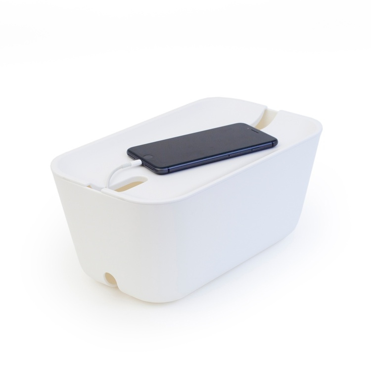 Kabelsamlare, BOSIGN MEDIUM CABLE ORGANISER, 30 x 18 x H 13,5 cm, Vit i gruppen Förvaring / Kontorsmaterial hos SmartaSaker.se (41339)