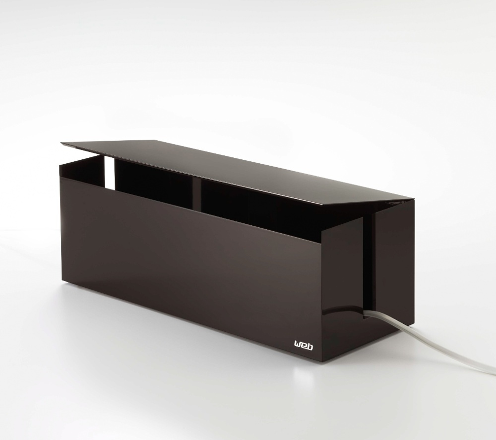 Kabelsamlare, WEB CABLE BOX, 40 x 15,5 x H 14,5 cm, Yamazaki, Mörkbrun i gruppen Förvaring / Förvaringslådor hos SmartaSaker.se (41342)