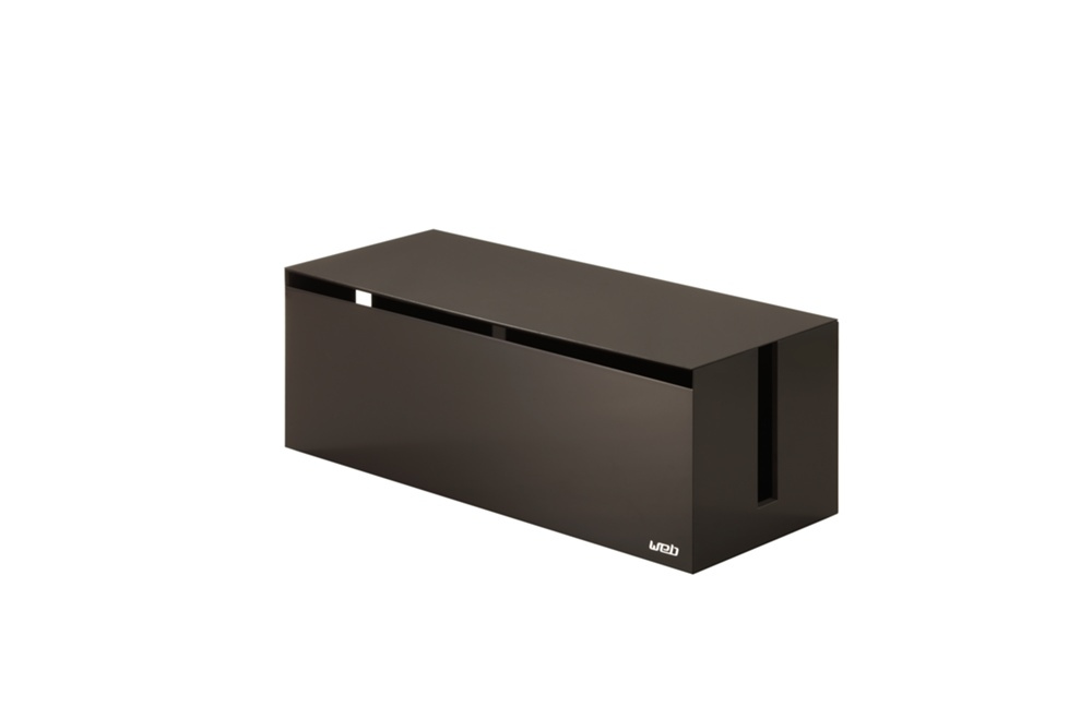 Kabelsamlare, WEB CABLE BOX, 40 x 15,5 x H 14,5 cm, Yamazaki, Mörkbrun i gruppen Förvaring / Förvaringslådor hos SmartaSaker.se (41342)