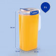 Kanna med lock, 2 Liter, KLIP IT PLUS JUICE, Transparent / Kornblå Kanna med lock, 2 Liter, KLIP IT PLUS JUICE, Transparent / Kornblå