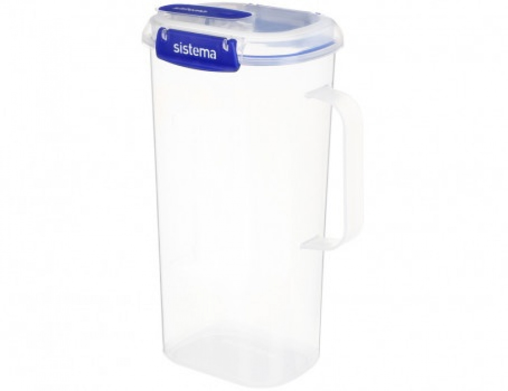 Kanna med lock, 2 Liter, KLIP IT PLUS JUICE, Transparent / Kornblå i gruppen Förvaring / Köksförvaring / Förvaringslådor och burkar / Sistema hos SmartaSaker.se (41347)
