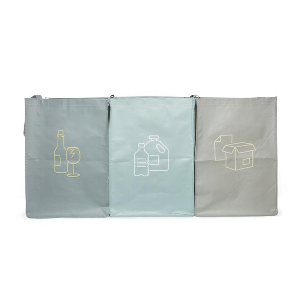 Kassar för källsortering, 3 st, RECYCLING STATION, 3st, 32 x 30 x H 46 cm, Mix i gruppen Förvaring / Städförvaring och sopsortering / Sopsortering hos SmartaSaker.se (41354)