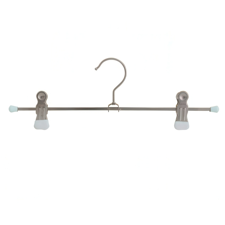 Klassisk Galge för kjol, Metall, MAWA KLAMMERN CLIP, 30 cm, Silver / vit i gruppen Förvaring / Garderobsförvaring / Galgar och hängare hos SmartaSaker.se (41357)