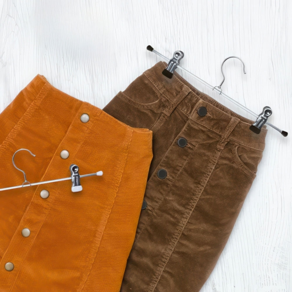 Klassisk Galge för kjol, Metall, MAWA KLAMMERN CLIP, 30 cm i gruppen Förvaring / Garderobsförvaring / Galgar och hängare hos SmartaSaker.se (41358)