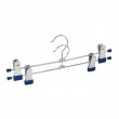 Klassiska galgar för kjol eller byxor, 2 st, BLUE MEDIUM CLAMP HANGERS, 30 cm, Silver / Blå Klassiska galgar för kjol eller byxor, 2 st, BLUE MEDIUM CLAMP HANGERS, 30 cm, Silver / Blå