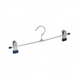 Klassiska galgar för kjol eller byxor, 2 st, BLUE MEDIUM CLAMP HANGERS, 30 cm, Silver / Blå Klassiska galgar för kjol eller byxor, 2 st, BLUE MEDIUM CLAMP HANGERS, 30 cm, Silver / Blå