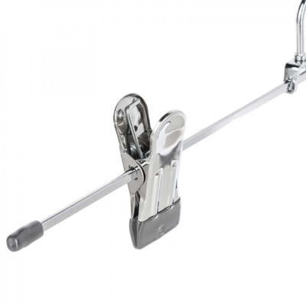 Klassiska Galgar för kjolar, 3 st, Metall, CINTRES CLIP HANGERS, 30 cm, Silver / ljusgrå i gruppen Förvaring / Garderobsförvaring / Galgar och hängare hos SmartaSaker.se (41362)