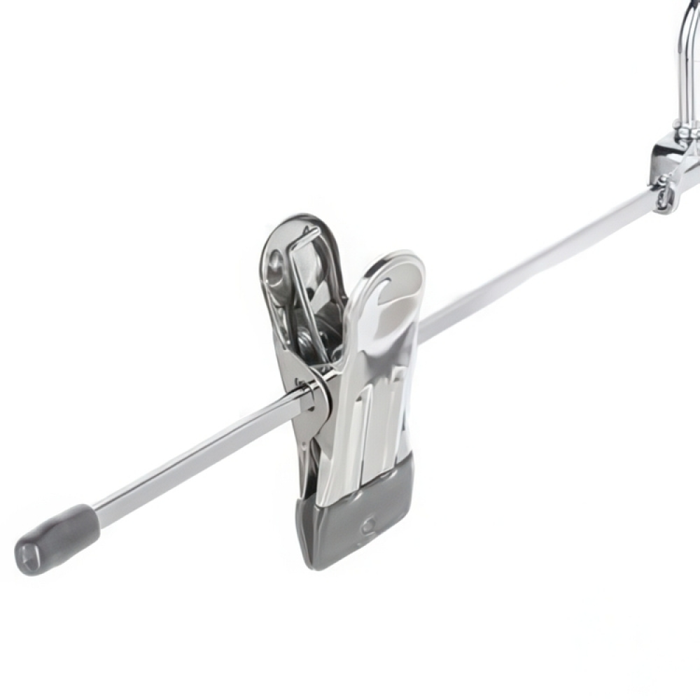 Klassiska Galgar för kjolar, 3 st, Metall, CINTRES CLIP HANGERS, 30 cm, Silver / ljusgrå i gruppen Förvaring / Garderobsförvaring / Galgar och hängare hos SmartaSaker.se (41362)