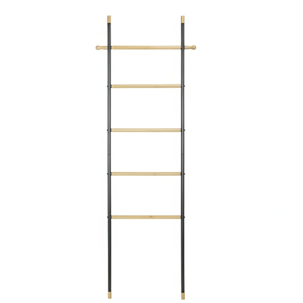 Klädställning att luta mot väggen, LOFT BAMBOO, 57 x H 162 cm, Svart / Natur i gruppen Förvaring / Sovrumsförvaring / Klädställningar hos SmartaSaker.se (41378)