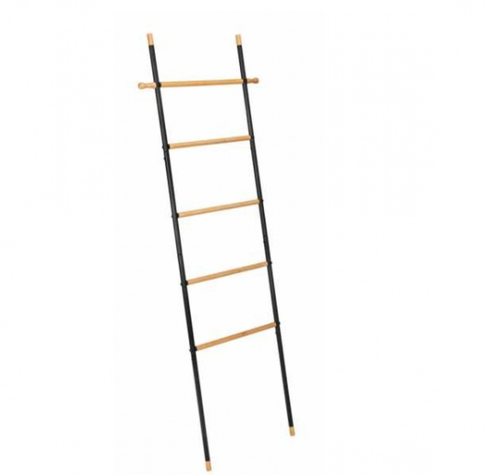 Klädställning att luta mot väggen, LOFT BAMBOO, 57 x H 162 cm, Svart / Natur i gruppen Förvaring / Sovrumsförvaring / Klädställningar hos SmartaSaker.se (41378)