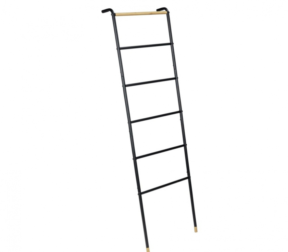 Klädställning att luta mot väggen, LOFT BLACK METAL, 43,5 x H 162 cm, Svart / Natur i gruppen Förvaring / Sovrumsförvaring / Klädställningar hos SmartaSaker.se (41379)