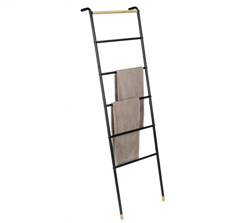 Klädställning att luta mot väggen, LOFT BLACK METAL, 43,5 x H 162 cm, Svart / Natur i gruppen Förvaring / Sovrumsförvaring / Klädställningar hos SmartaSaker.se (41379)