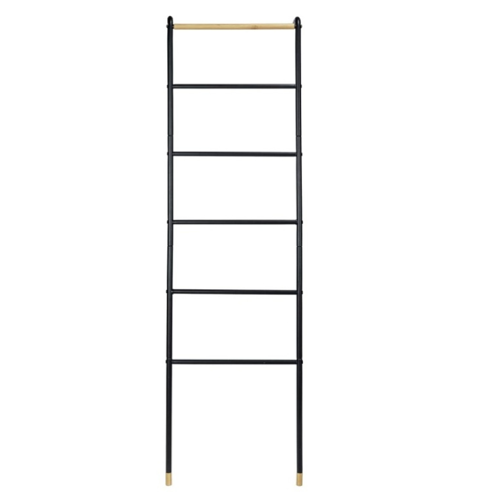 Klädställning att luta mot väggen, LOFT BLACK METAL, 43,5 x H 162 cm, Svart / Natur i gruppen Förvaring / Sovrumsförvaring / Klädställningar hos SmartaSaker.se (41379)