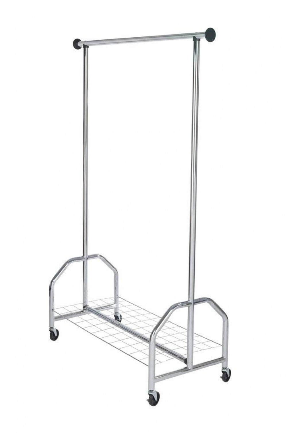 Klädställning med hjul, PROFI, 121 x 52 x H 185 cm, Silver i gruppen Förvaring / Sovrumsförvaring / Klädställningar hos SmartaSaker.se (41383)