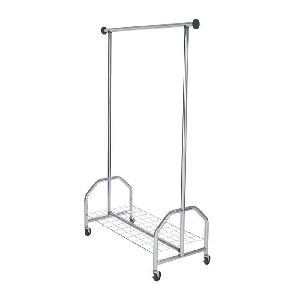 Klädställning med hjul, PROFI, 121 x 52 x H 185 cm, Silver i gruppen Förvaring / Sovrumsförvaring / Klädställningar hos SmartaSaker.se (41383)