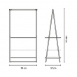 Klädställning med hyllor, BRABANTIA LINN LARGE, 99,5 x 57 x H 190 cm Klädställning med hyllor, BRABANTIA LINN LARGE, 99,5 x 57 x H 190 cm