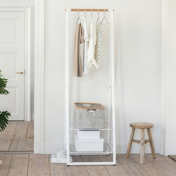 Klädställning med hyllor, BRABANTIA LINN SMALL, 60,6 x 57 x H 190 cm i gruppen Förvaring / Sovrumsförvaring / Klädställningar hos SmartaSaker.se (41385)